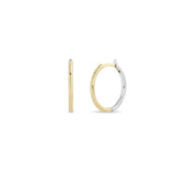 Zoë Chicco 14k Two Tone Gold 17mm Hinge Huggie Hoop Earrings