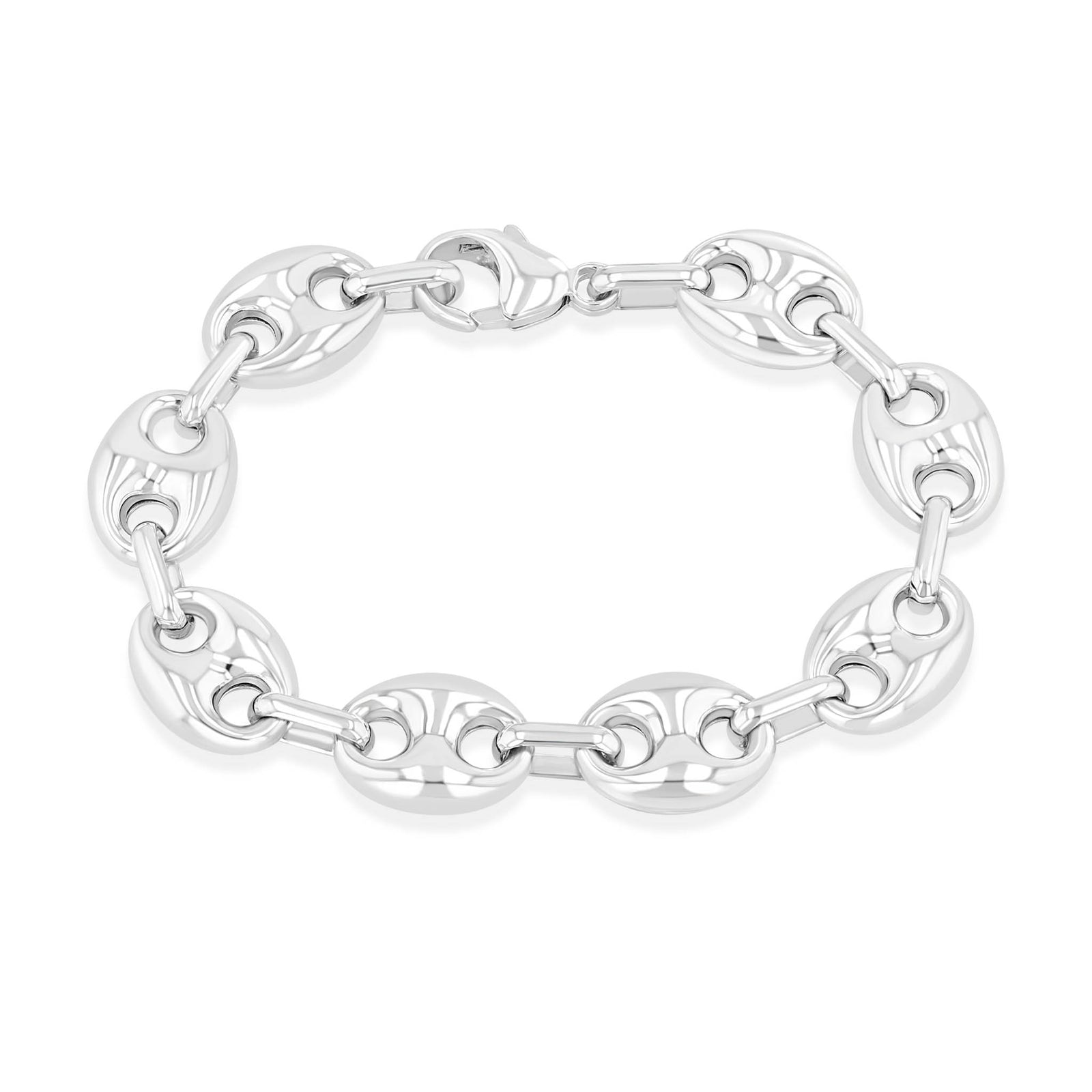 Zoë Chicco Sterling Silver Large Puffed Mariner Chain Bracelet
