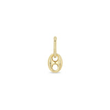 Single Zoë Chicco 14k Gold Dangling Large Mariner Link Medium Hinge Huggie Hoop Earring