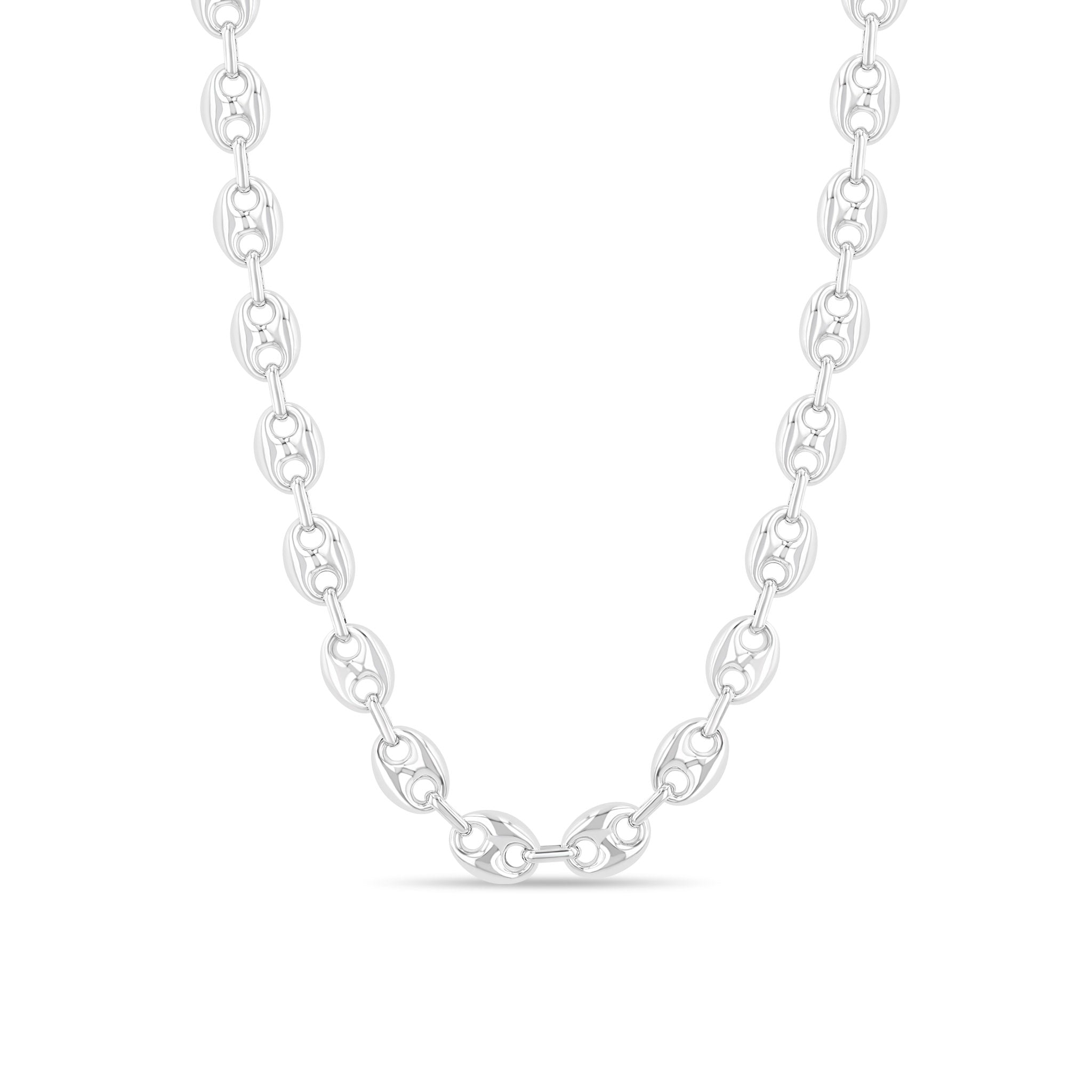 Zoë Chicco Sterling Silver Large Puffed Mariner Chain Necklace