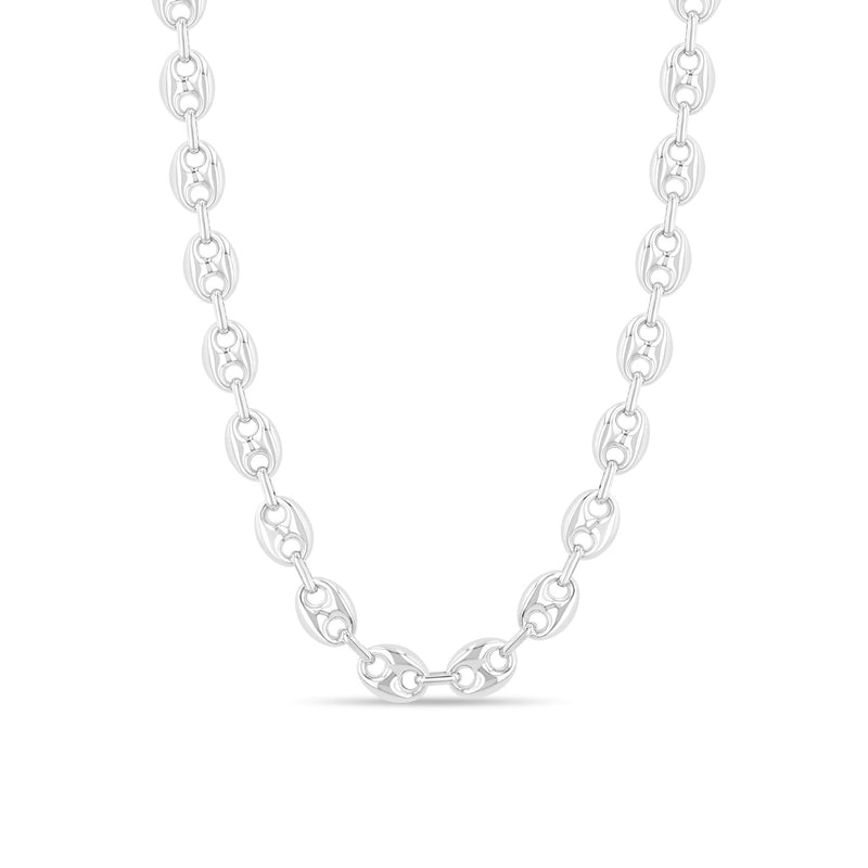 Zoë Chicco Sterling Silver Large Puffed Mariner Chain Necklace