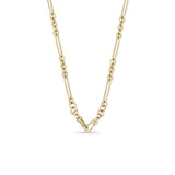 Zoe Chicco 14k gold chain link necklace on a white background