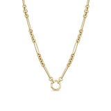 Zoë Chicco 14k Gold Large Paperclip Rolo Chain Round Enhancer Necklace