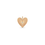 Zoë Chicco 14k Gold Large Radiant Heart Diamond Bezel Medallion Clip on Charm Pendant