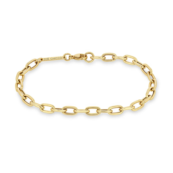Zoë Chicco Men's 14k Gold Large Square Oval Link Chain Bracelet