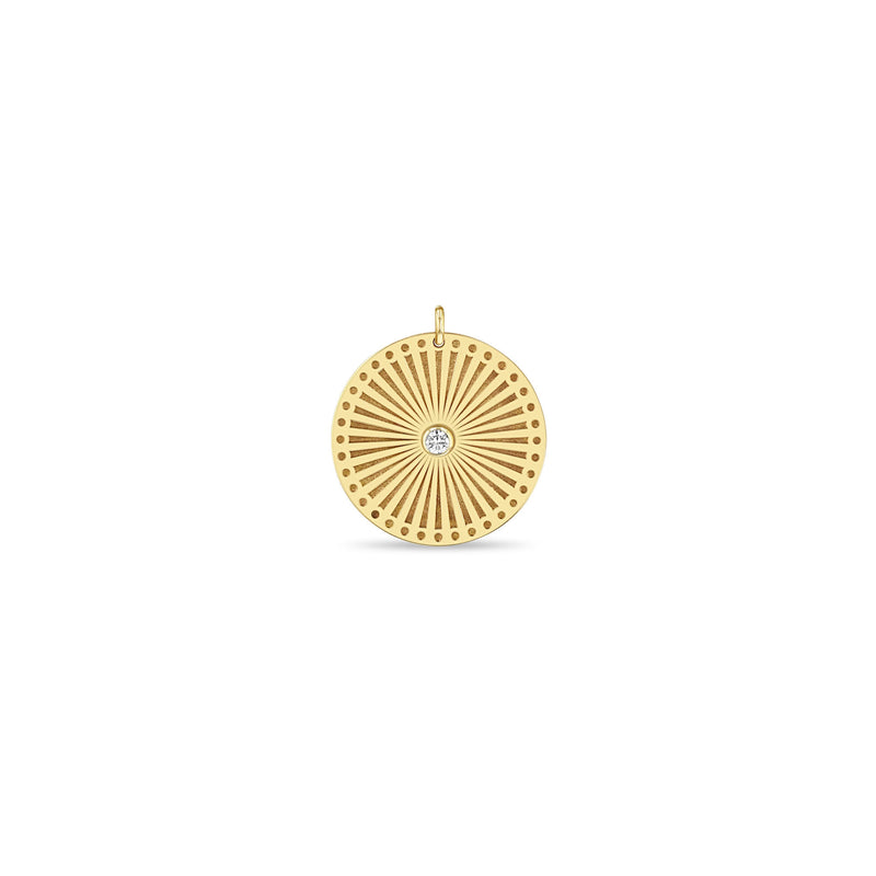 Zoë Chicco 14k Gold Large Sunbeam Medallion Disc Charm Pendant