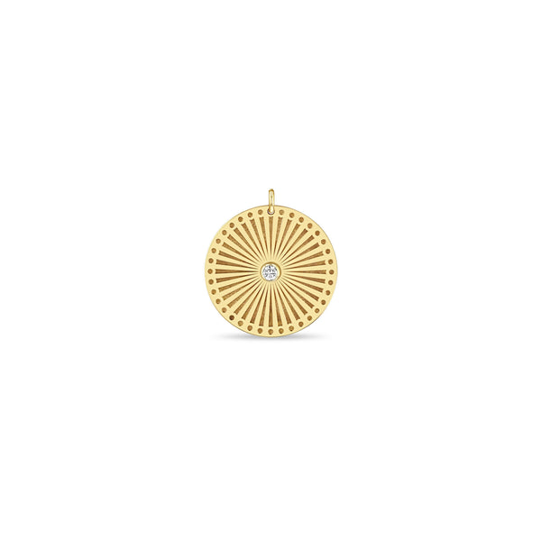 Zoë Chicco 14K Gold 14K Sunbeam Medallion Necklace Layering Set