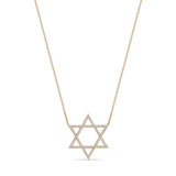 Zoë Chicco 14k Gold Large Pavé Diamond Star of David Necklace