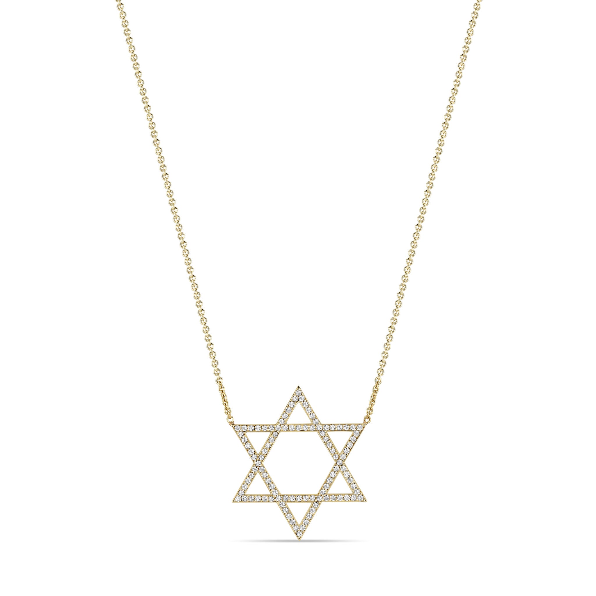 Zoë Chicco 14k Gold Large Pavé Diamond Star of David Necklace