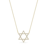 Zoë Chicco 14k Gold Large Pavé Diamond Star of David Necklace