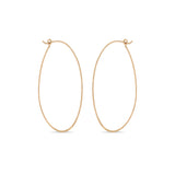 Zoë Chicco 14k Gold Large Thin Hammered Hoop Earrings