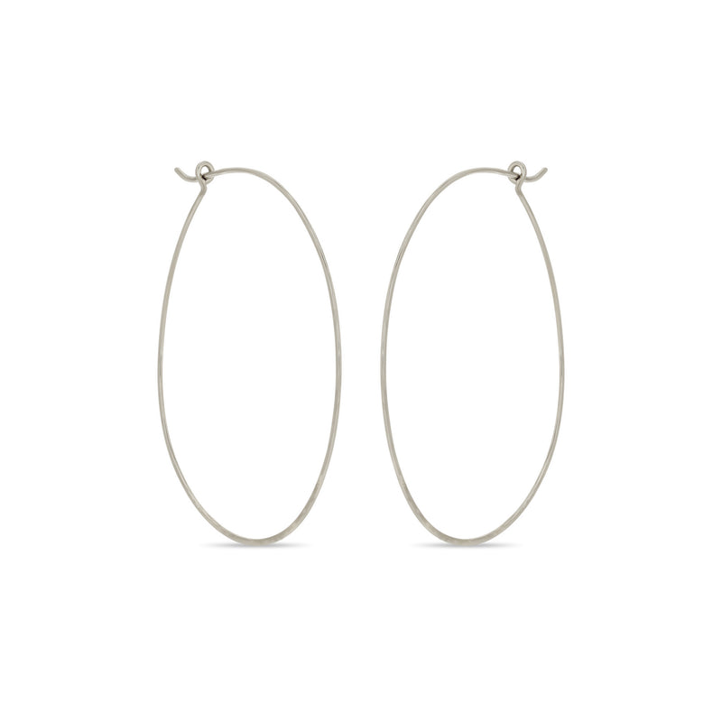 Zoë Chicco 14k Gold Large Thin Hammered Hoop Earrings