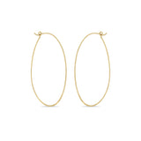 Zoë Chicco 14k Gold Large Thin Hammered Hoop Earrings
