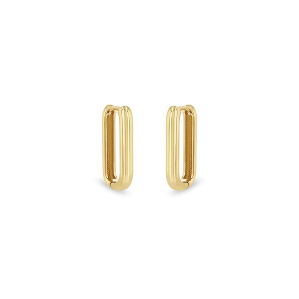 Zoë Chicco 14k Gold Thick Large Oval Hinge Hoop Earrings