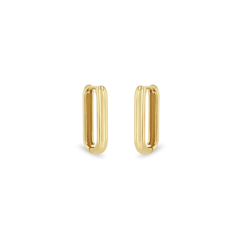 Zoë Chicco 14k Gold Thick Large Oval Hinge Hoop Earrings