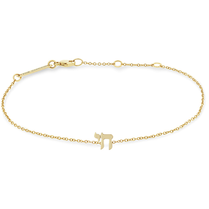 Zoë Chicco 14k Gold Midi Bitty Chai Bracelet