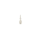Zoe Chicco 14k white gold hamsa charm on a white background