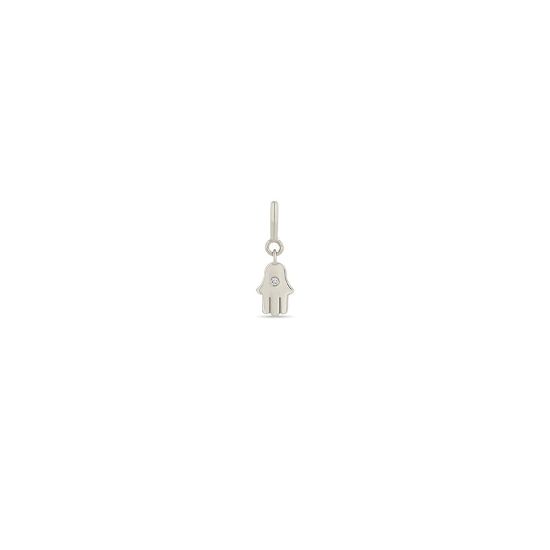 Zoë Chicco 14k Gold Midi Bitty Diamond Hamsa Spring Ring Charm Pendant