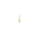 Zoë Chicco 14k Gold Midi Bitty Diamond Hamsa Spring Ring Charm Pendant