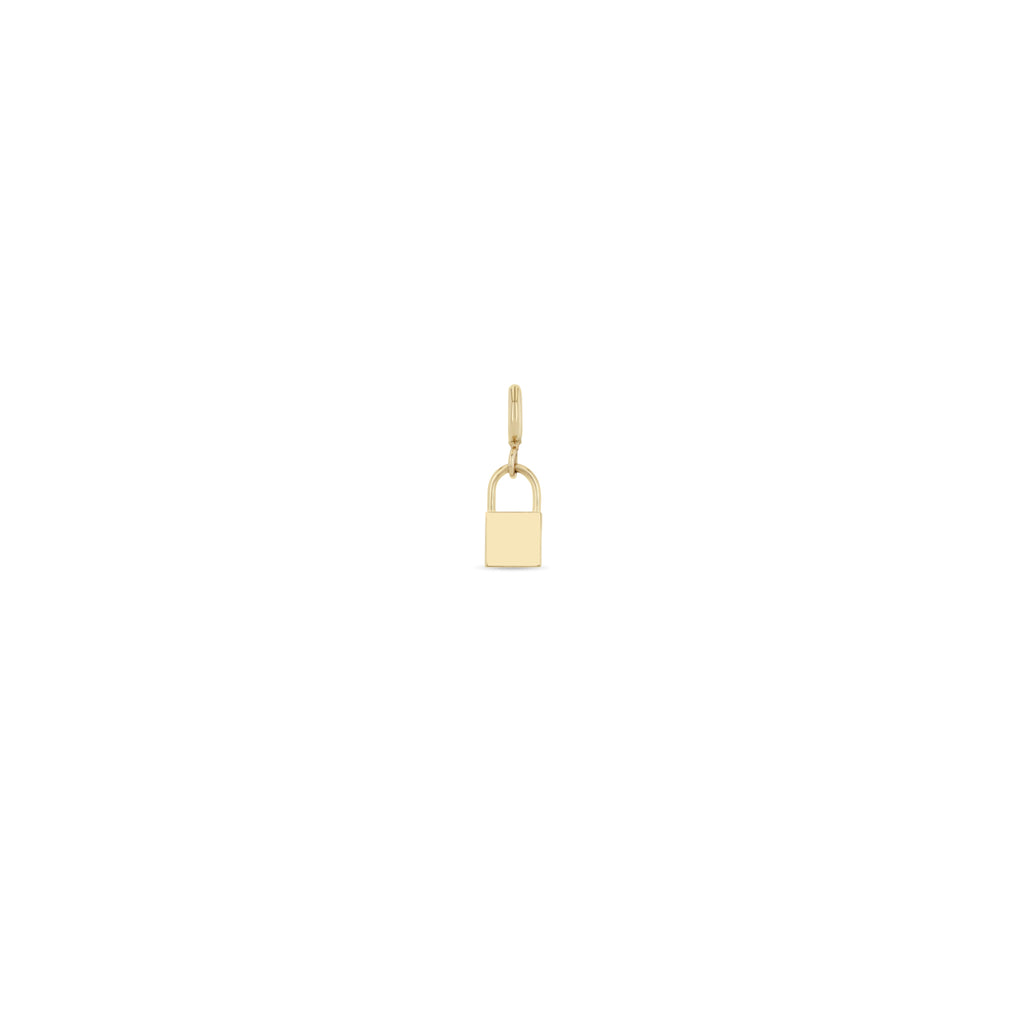 Zoë Chicco 14k Gold Midi Bitty Padlock Spring Ring Charm