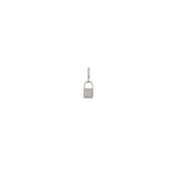 Zoë Chicco 14k Gold Midi Bitty Pavé Diamond Padlock Spring Ring Charm Pendant
