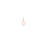 Zoë Chicco 14k Gold Midi Bitty Star of David Spring Ring Charm Pendant