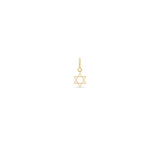 Zoë Chicco 14k Gold Midi Bitty Star of David Spring Ring Charm Pendant