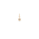 Zoë Chicco 14k Gold Midi Bitty Pavé Diamond Star of David Spring Ring Charm