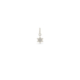 Zoë Chicco 14k Gold Midi Bitty Pavé Diamond Star of David Spring Ring Charm