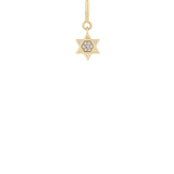 Zoë Chicco 14k Gold Midi Bitty Pavé Diamond Star of David Spring Ring Charm