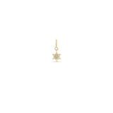Zoë Chicco 14k Gold Midi Bitty Pavé Diamond Star of David Spring Ring Charm