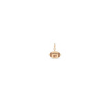 Zoë Chicco 14k Gold Midi Bitty Personalized Jersey Number Football Spring Ring Charm engraved with the number 87