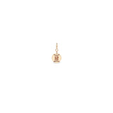 Zoë Chicco 14k Gold Midi Bitty Personalized Jersey Number "12" Baseball Spring Ring Charm