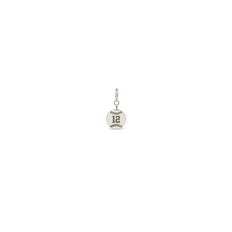 Zoë Chicco 14k Gold Midi Bitty Personalized Jersey Number "12" Baseball Spring Ring Charm