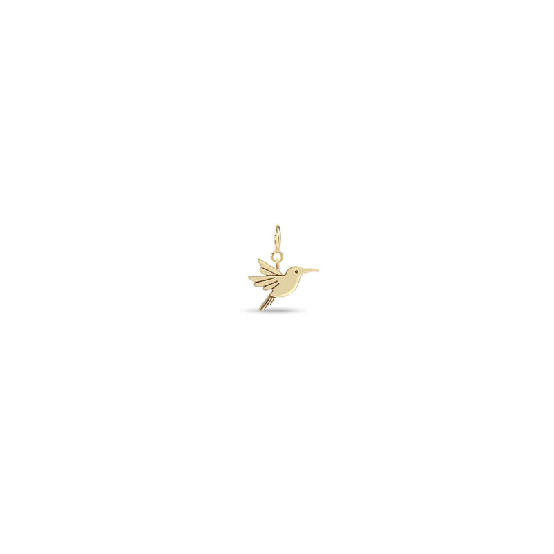Zoë Chicco 14k Gold Midi Bitty Hummingbird Spring Ring Charm Pendant