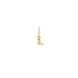 Zoë Chicco 14k Gold Midi Bitty Cowboy Boot Spring Ring Charm Pendant