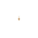 14k Single Engraved Initial Letter Midi Bitty Shield Charm