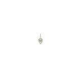14k Single Engraved Initial Letter Midi Bitty Shield Charm