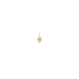 14k Single Engraved Initial Letter Midi Bitty Shield Charm