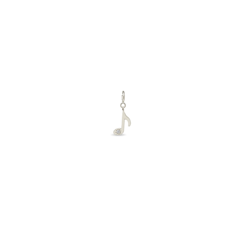 Zoë Chicco 14k Gold Midi Bitty Star Set Diamond Music Note Spring Ring Charm Pendant
