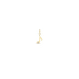 Zoë Chicco 14k Gold Midi Bitty Star Set Diamond Music Note Spring Ring Charm Pendant