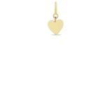 14k Midi Bitty Heart Charm on Spring Ring