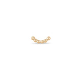 Single Zoë Chicco 14k Gold Medium Beaded Curve Stud Earring