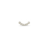 Single Zoë Chicco 14k Gold Medium Beaded Curve Stud Earring