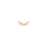 Single Zoë Chicco 14k Gold Medium Beaded Curve Stud Earring