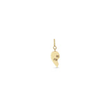 Zoë Chicco 14k Gold Midi Bitty Left Split Heart BFF Spring Ring Charm Pendant