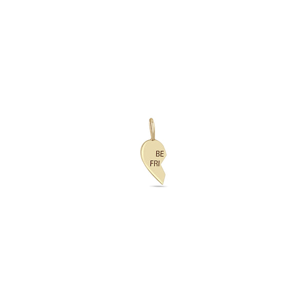 Zoë Chicco 14k Gold Midi Bitty Left Split Heart BFF Charm Pendant