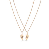 Zoë Chicco 14k Rose Gold Midi Bitty "Best Friends" BFF Necklace Set