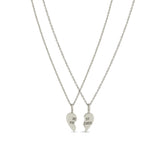 Zoë Chicco 14k White Gold Midi Bitty "Best Friends" BFF Necklace Set