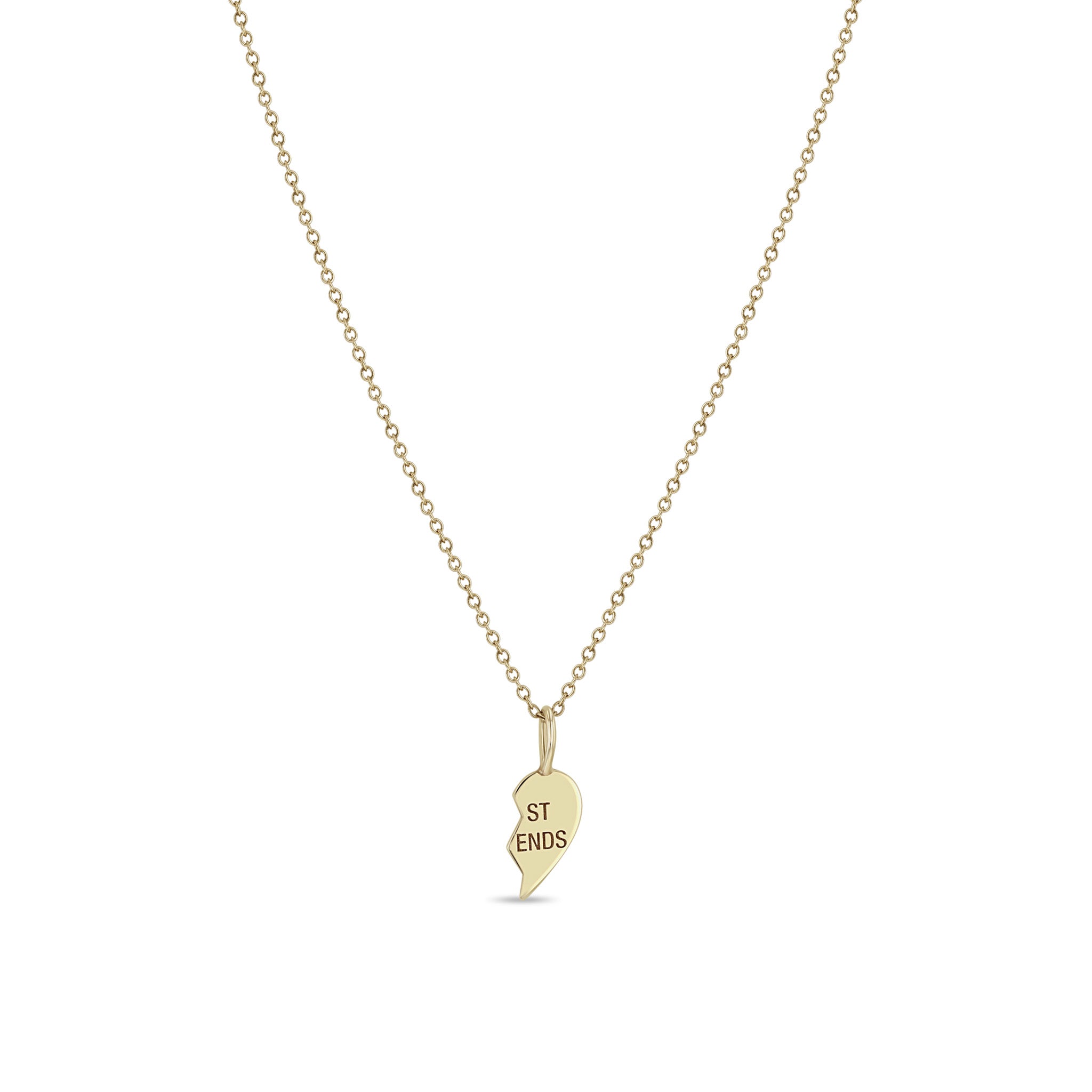 Zoë Chicco 14k Yellow Gold Midi Bitty "Best Friends" BFF Necklace Right of Set